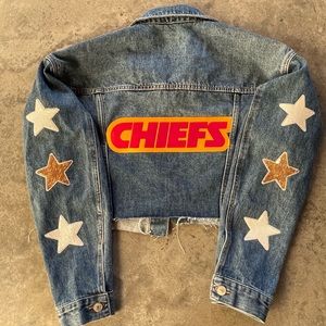 Kansas City Chiefs - Handmade Jean Jackets - Medium